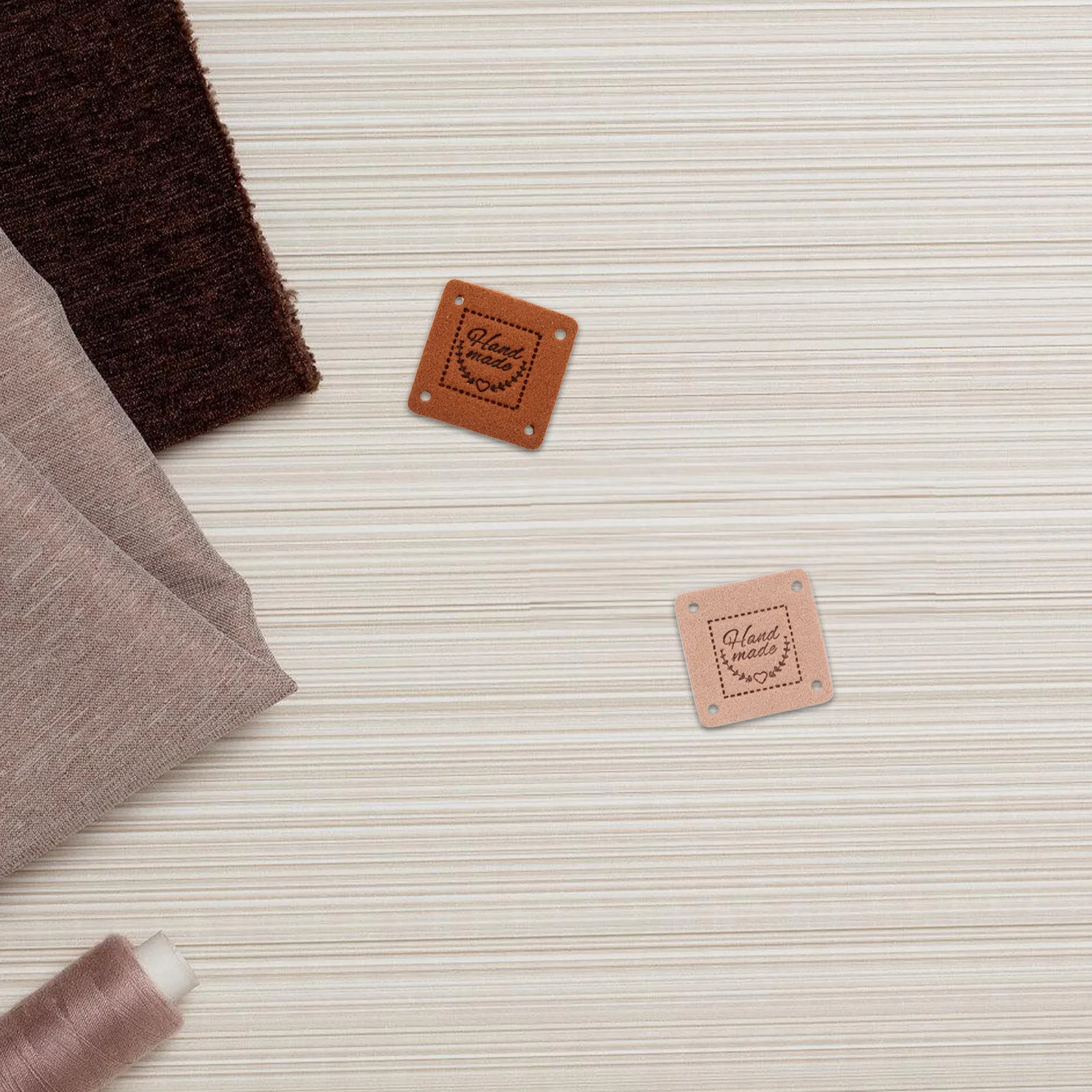 

100Pcs Handmade Embossed Labels Colorful Sewing Tags for Hats Bags Clothes Craft Projects Crochet Label Tags Label