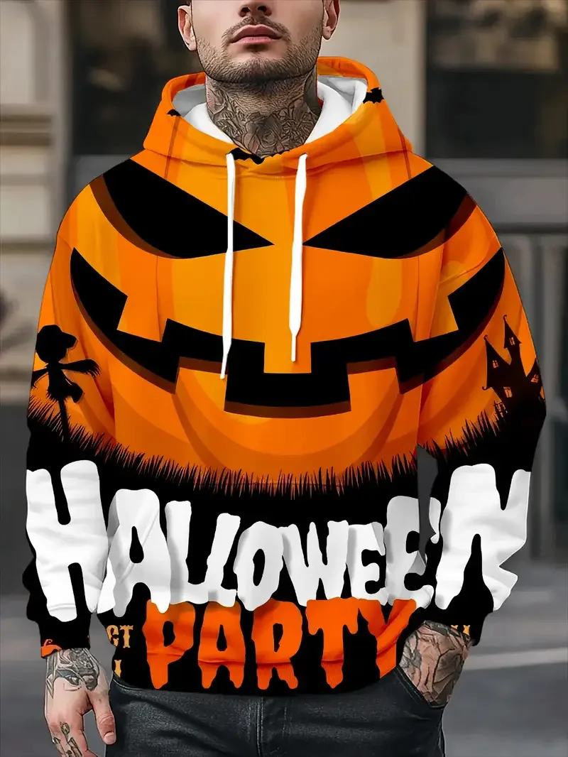 مضحك هالوين موضة اليقطين ثلاثية الأبعاد الجرافيك هوديس البلوز الرجال النساء البلوز الهيب هوب كول هوديس ملابس الشارع عادية هودي