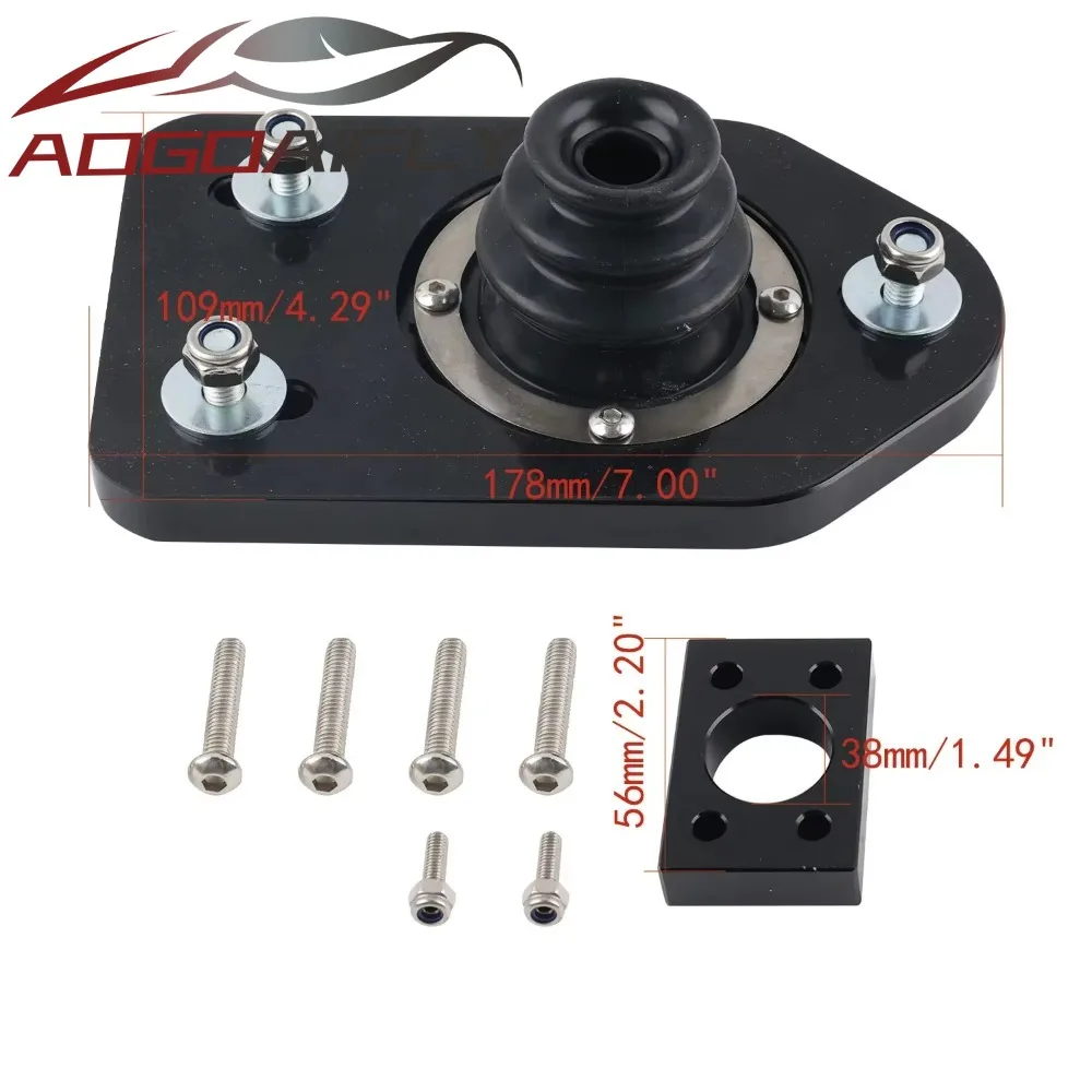 Bolt on Gear Shift Base Mounting Bracket for BMW V2 and V3 Short Shifters in E46 Interior Accessories Black