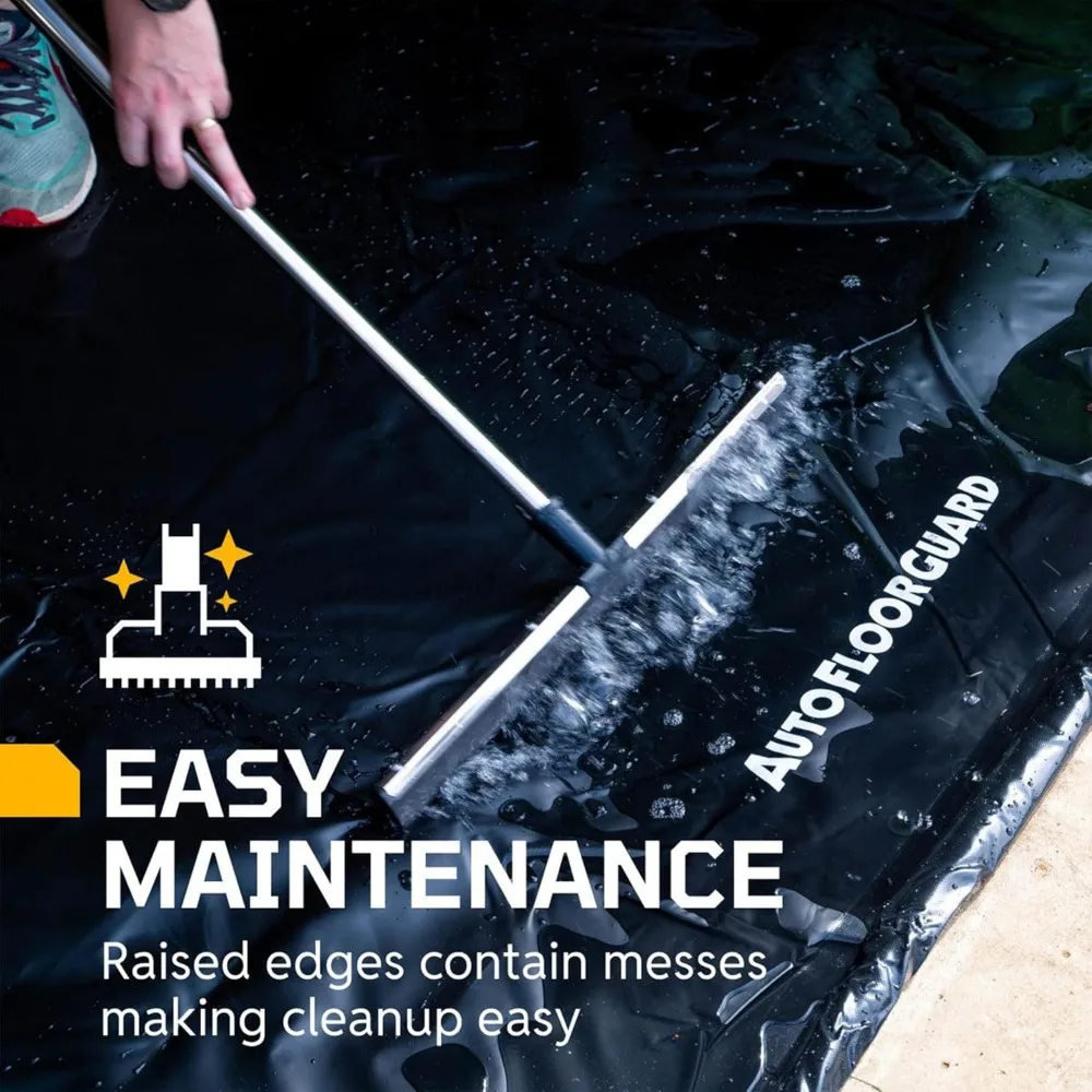 Heavy-Duty Garage Floor Mat for Mid-Size Vehicles, 7'9 x 18', Durable Containment Solution