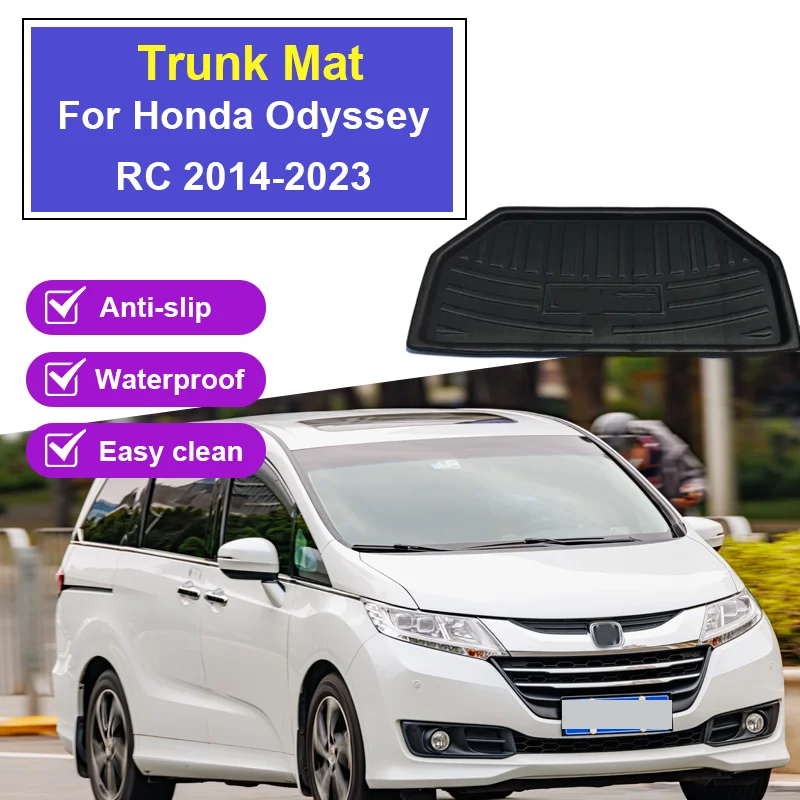 For Honda Odyssey RC 2014-2023 2015 Car Rear Trunk Mat Luggage Liner Tray Waterproof Anti-scratch Floor Pad Auto Car Accessories