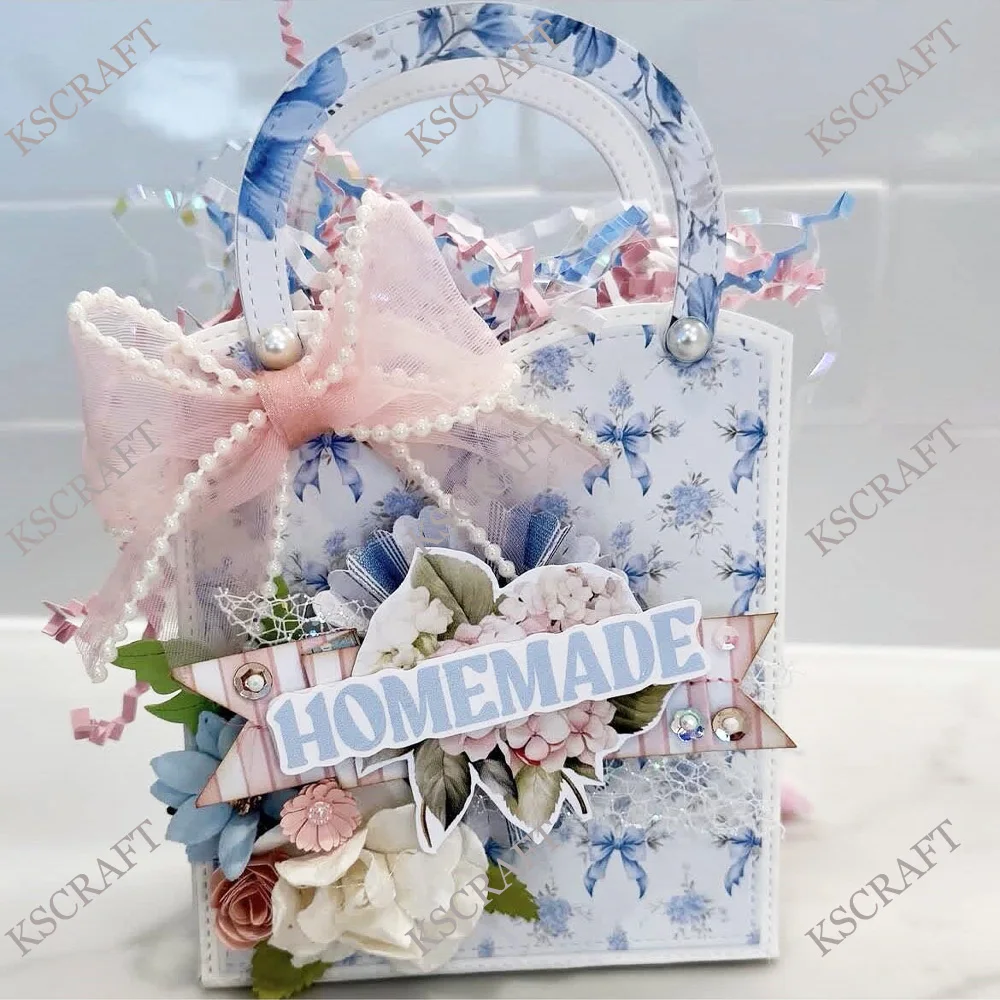 KSCRAFT Geburtstagstaschen-Stanzformen, Schablonen für DIY-Scrapbooking, dekorative Prägung, DIY-Papierkarten
