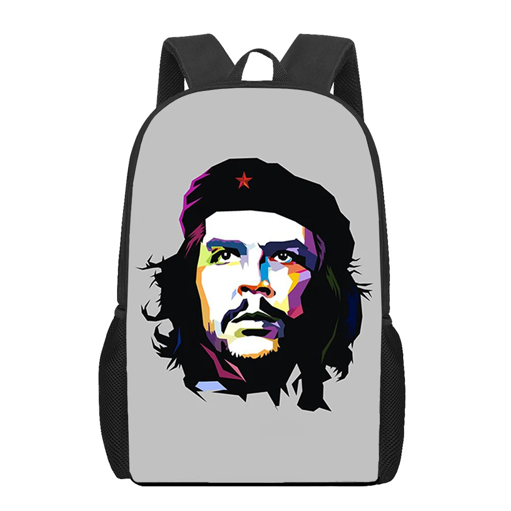 Che Guevara-mochilas escolares con estampado 3D para niños y niñas, mochilas escolares para estudiantes