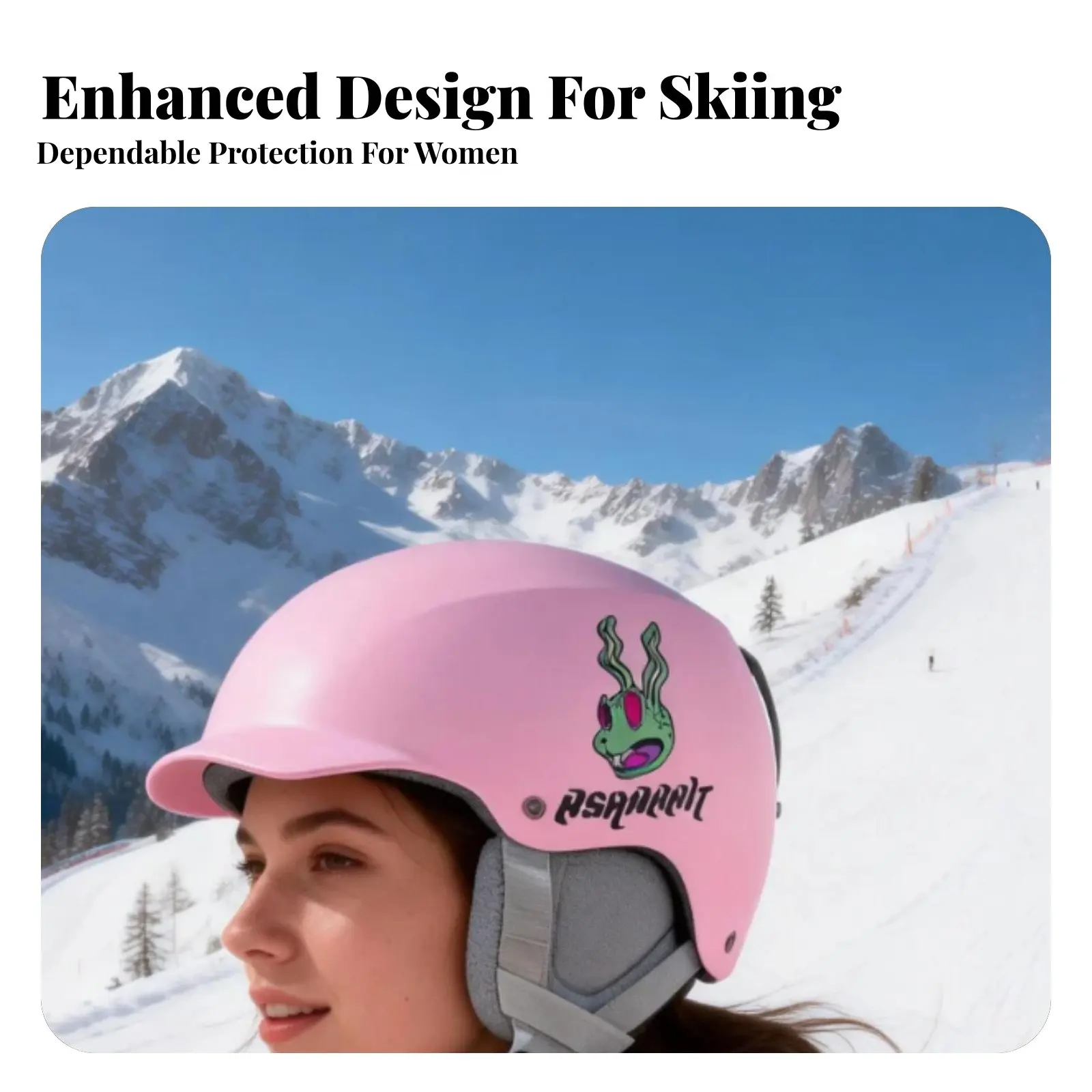 

Женский шлем для сноуборда, защитный лыжный шлем, легкий, с рисунком кролика, регулируемый, с перчатками