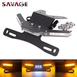 License Plate Holder LED Light For KAWASAKI Z250 Z300 Z400 NINJA 250 300 400 Z 300 400 Motorcycle Tail Tidy Fender Eliminator