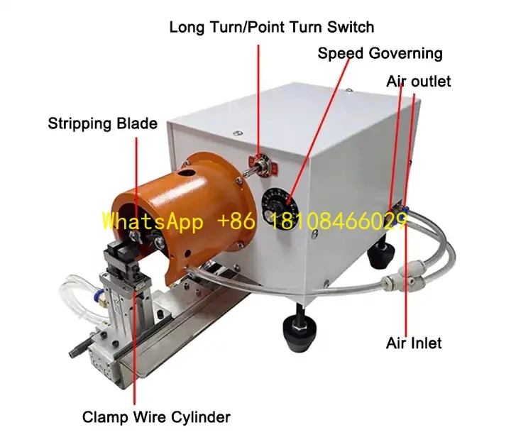 

Machine with Automatic Clamp and Pull Wire Pneumatic Wire Stripping Machine Manual Multi Core Cable Stripper and Twisting