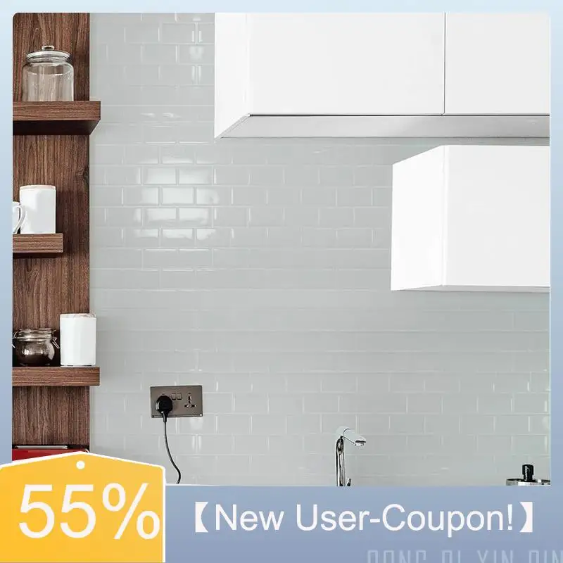 【Fast Delivery】Backsplash Wallpaper 3D Texture Tile Sticker For Kitchen Bathroom Laundry Room Enhanced Backing Adhesion Thicker
