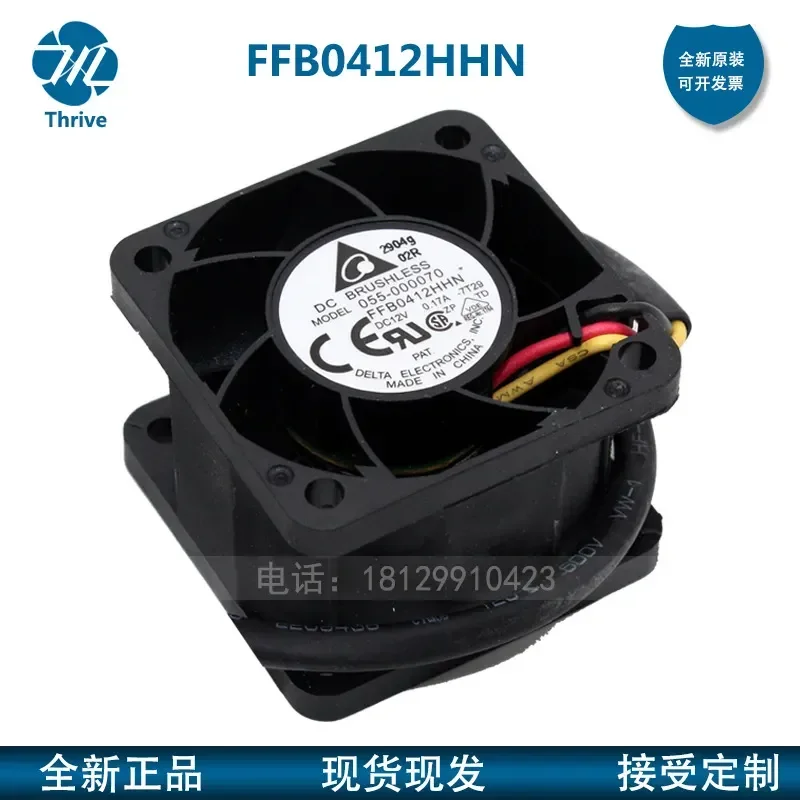 FFB0412HHN-ROO Delta 4028 for 12V 0.17A 4 cm 1U Server Cooling Fan