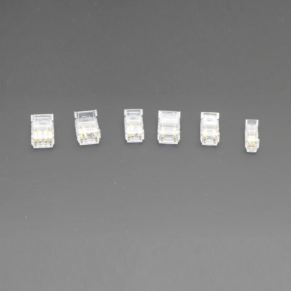 COB LED Connector 5/8/10mm 2/3/4 Pin Strip To Wire Terminals Strip To Strip LED Wire Connectors For RGB CCT FCOB LED Strip