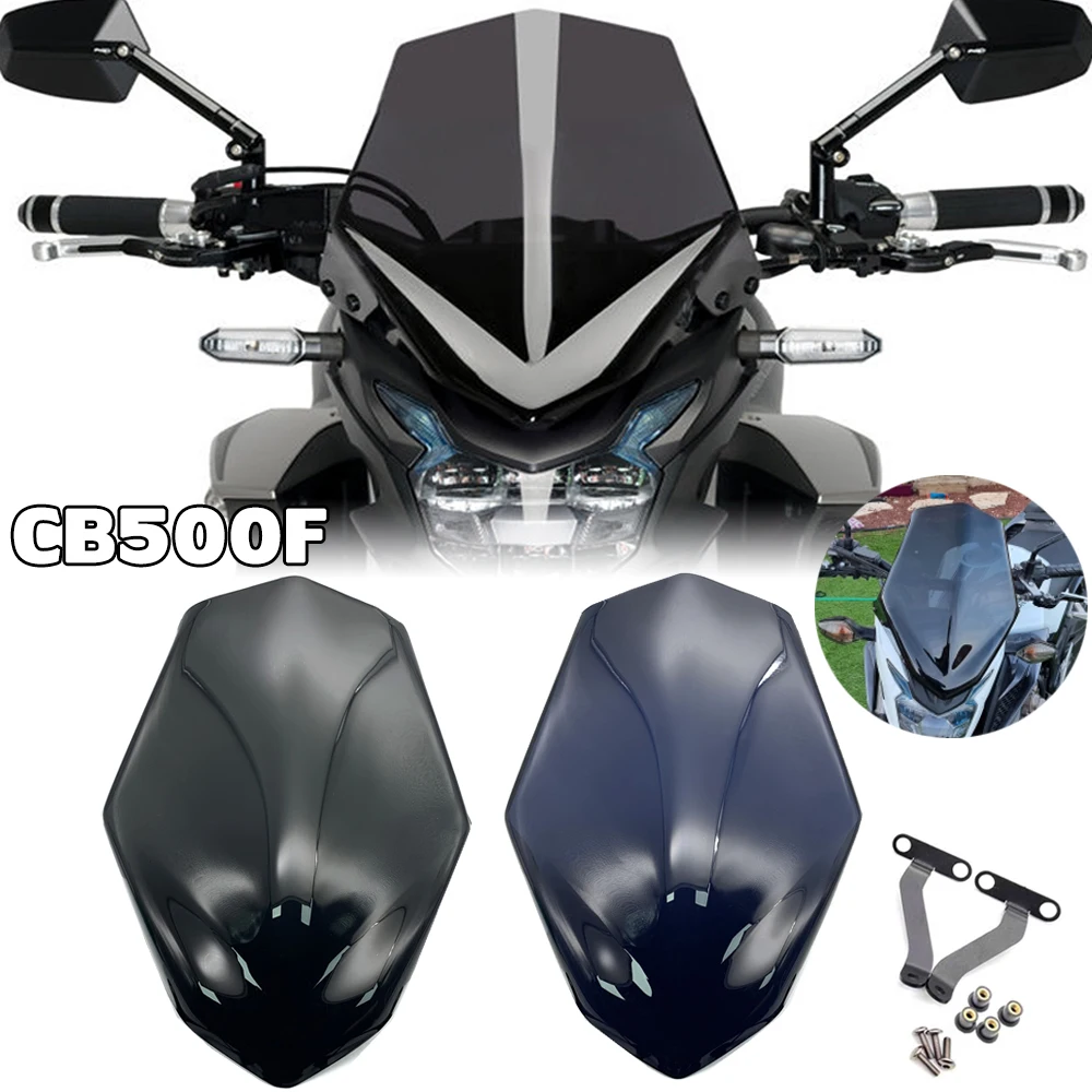 

Motorcycle CB500F Windshield Sports Windscreen For Honda CB 500 F 2016 2017 2018 2019 2020 2021 2022 2023 CB 500F Wind Deflector