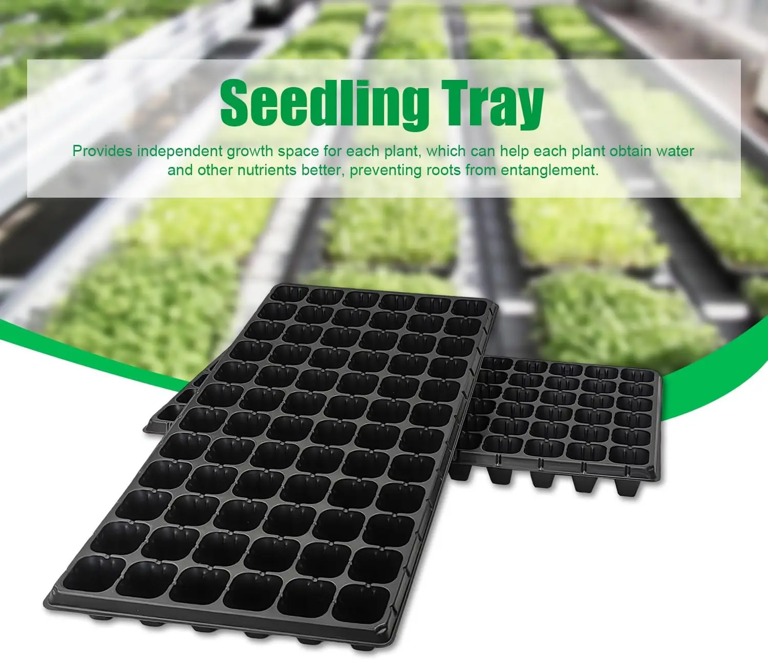 5/10 Pcs 72Cell Seed Starter Tray Growing Starting Gardening Germination Tray with Drain Holes for Plant Seeds Propagation