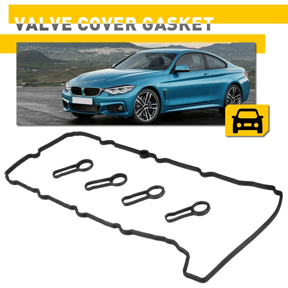 Engine Valve Cover Gasket Rocker Arm Seal For BMW 1, 2, 3, 4, 5 Models (F20, F30, F10) 11128511814 Cylinder Head Cover Gaskets