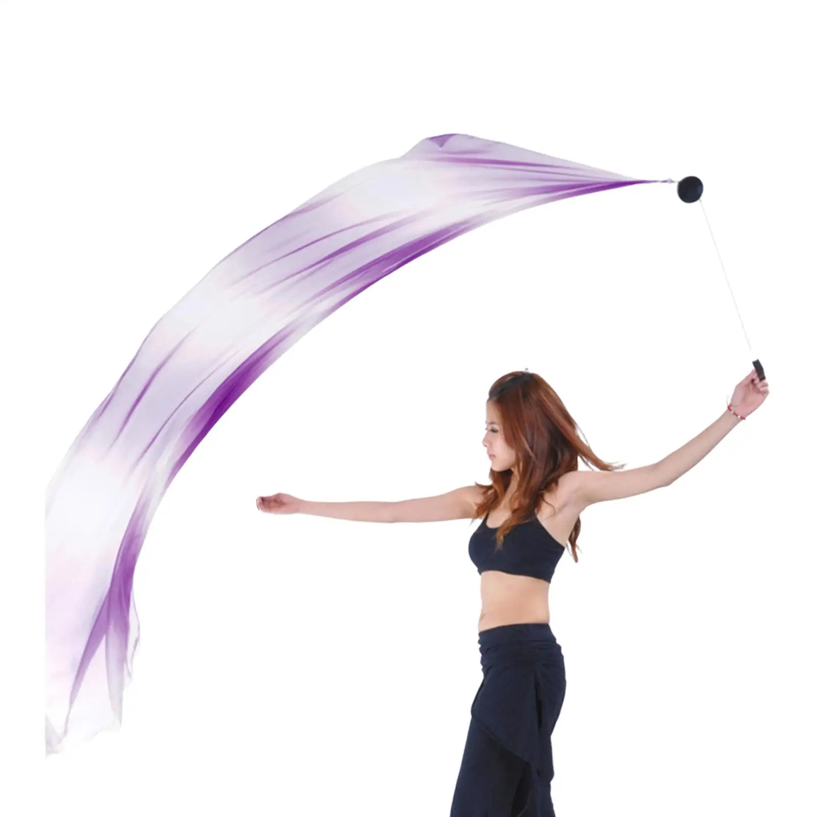 Belly Dance Ball Throwing Silk Scarf Dance Special Props Handball Shocking Performance Dance Flag Chiffon Veil Praising
