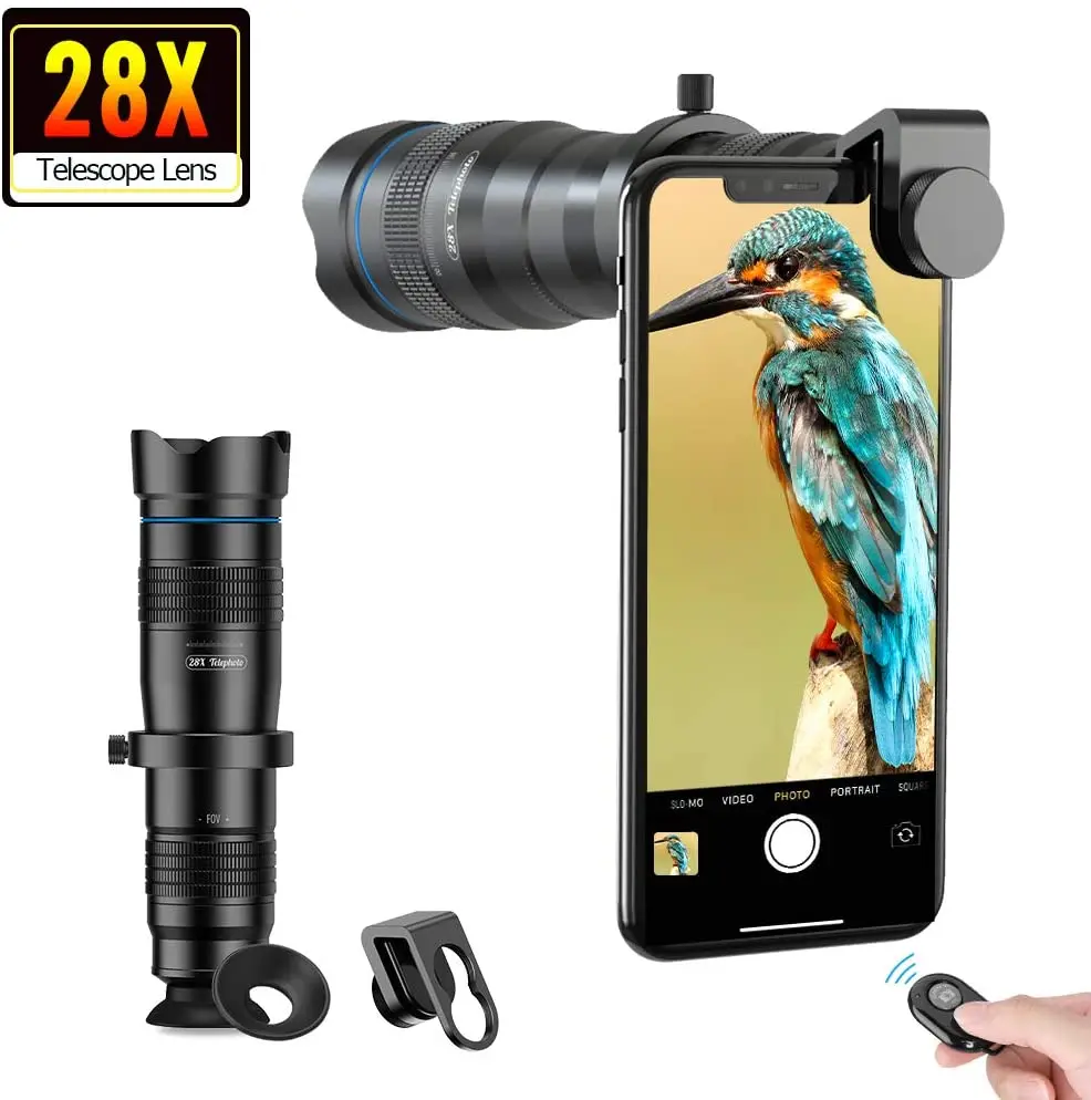 APEXEL 28X Telescope Lens Phone Camera Lens + SelfieTripod Telephoto Zoom HD Monocular With Remote Shutter For All Smartphones