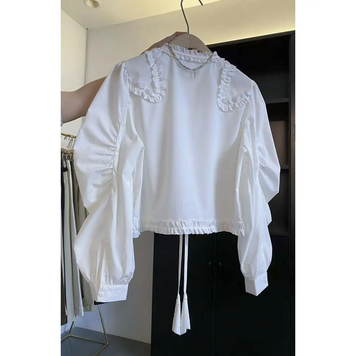 

Edge Pufflong Sleeved Shirt for Women 2025 Autumn New Top