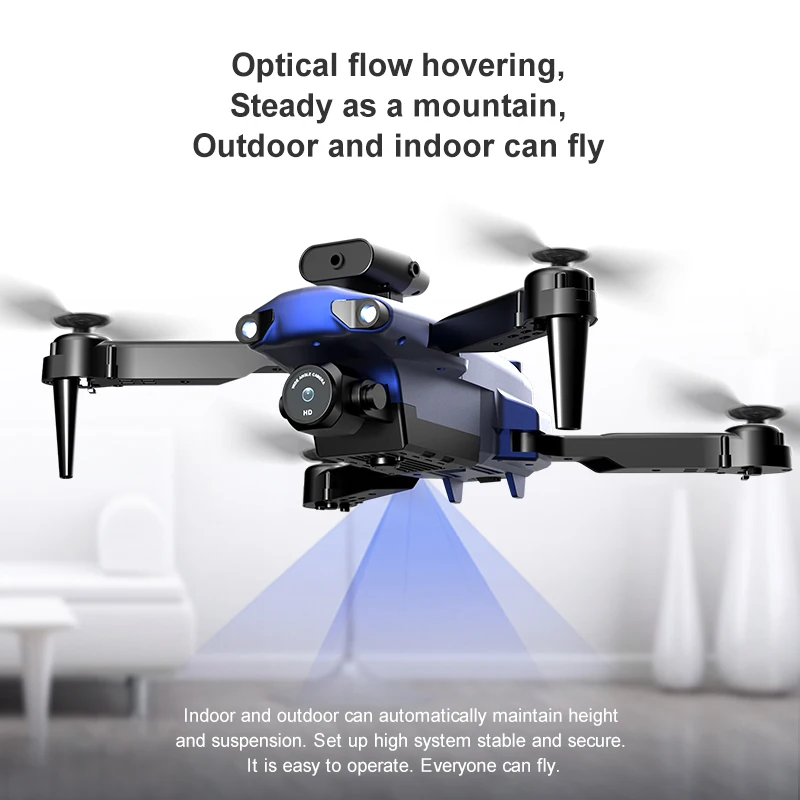 Professional 809 UAV 4K HD camera WIFI FPV optical flow 360° Obstacle avoidance folding quadcopter remote control toy Stop mat