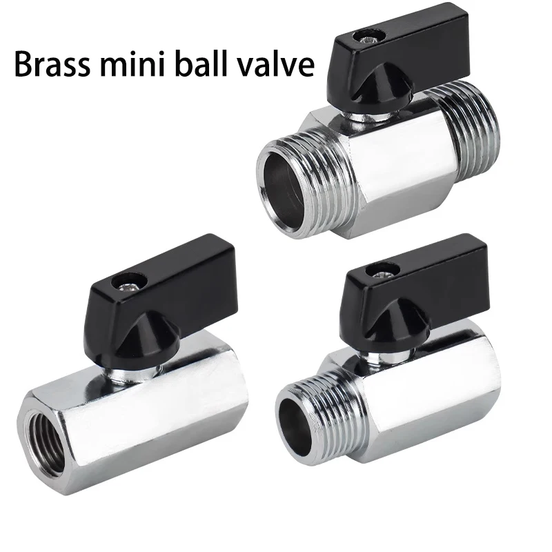 1/8 "1/4" 3/8 "1/2" G موضوع مستقيم NPT ذكر إلى أنثى ضاغط الهواء المياه الغاز النفط اغلاق صمام النحاس صمام كروي صغير #1