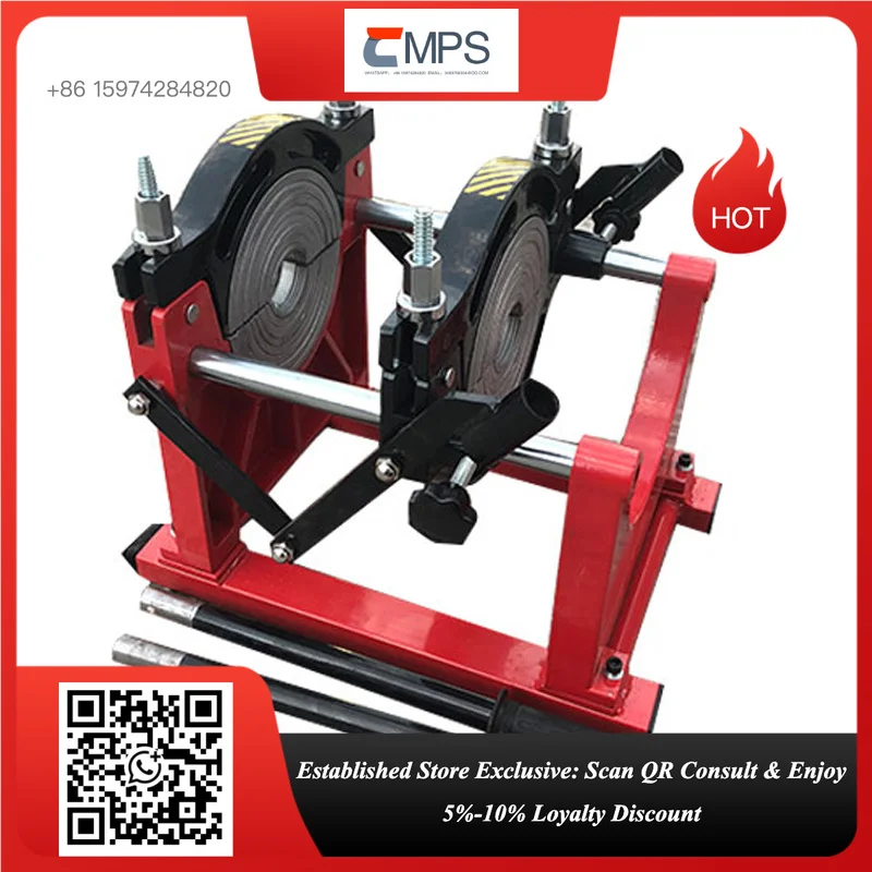 220V Hand Push Type Butt Welding Machine 63-160 PE Pipe Fusion Splicer Hot Melt Pipe Welding Tool for Plumbing And Construction