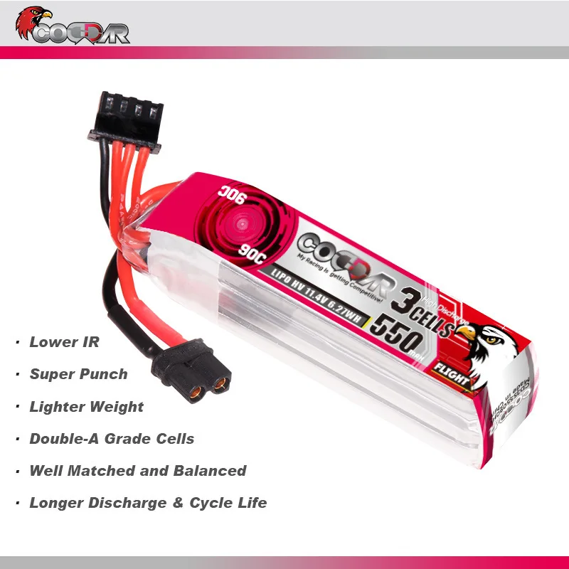 eagle-krypton-coddar-550-mah-3s-114-v-90c-hv-modele-d'avion-a-haut-debit-machine-a-cure-dents-batterie-au-lithium-lipo