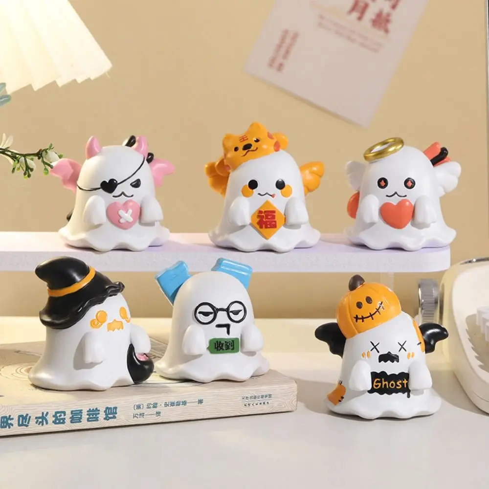 مخيف الإبداعية هالوين شبح تمثال الراتنج فريدة من نوعها مخيف شبح التماثيل مصغرة اليدوية لطيف شبح تمثال هدايا الحفلات