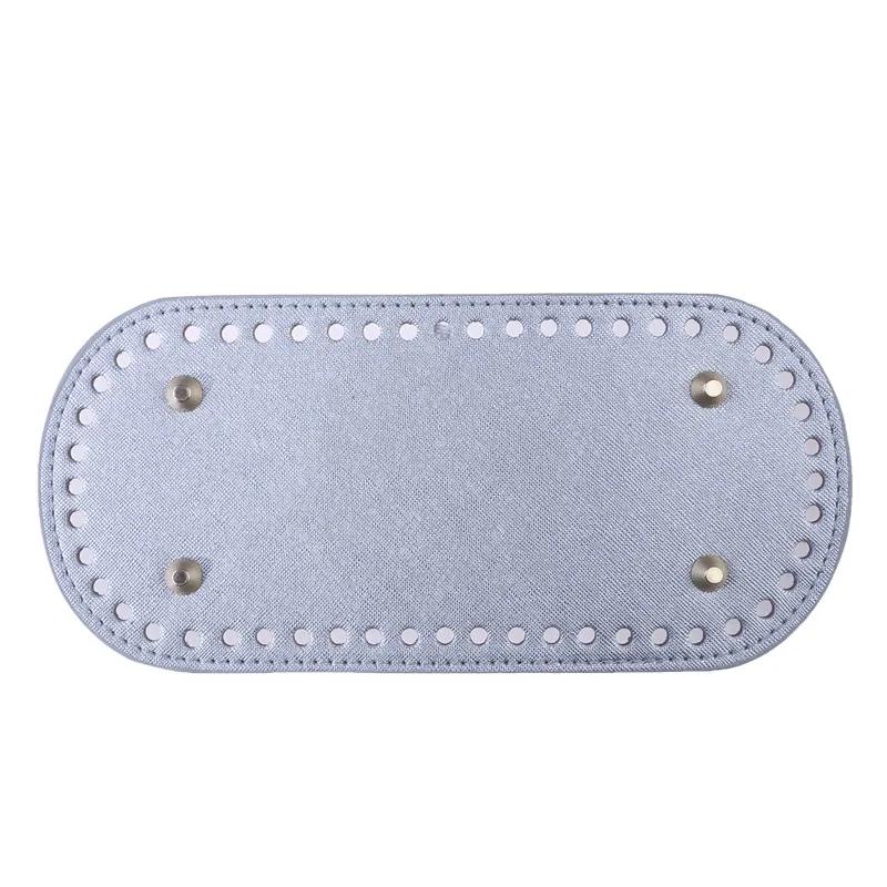 22x10cm Long Bottom for Knitted Bag PU leather Bag Base Handmade Bottom With Holes Diy Crochet Bag Bottom accessories