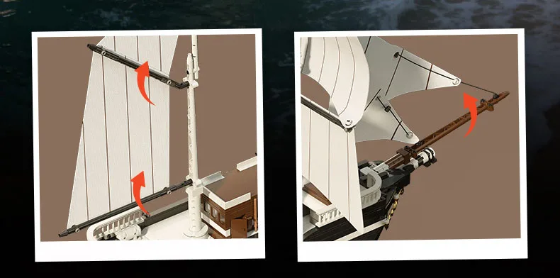 Idea Ocean Going Merchant Ship Baustein-Set: Endurance Clipper Konstruktionsmodell, Lehrreiches Spielzeug, Sammlerstück als Geschenk – Detail 3