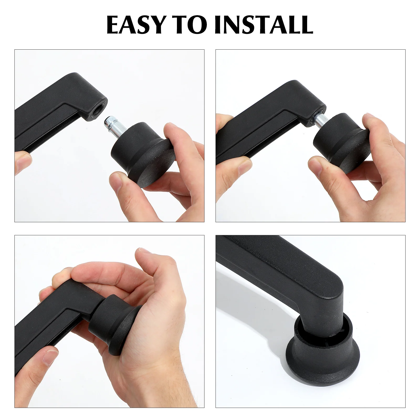 

5Pcs Anti Scratch Floor Pads Universal Office Chair Castors Glides Replacement for Hardwood Floors Black Chairs Glide Castors