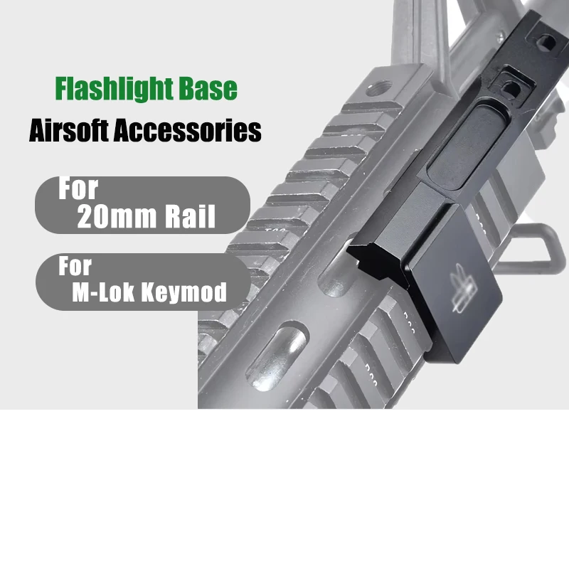 

Tactical Surefir Fit 20mm Rail M-Lok Keymod Offset Adaptive Light Mount M600 M300 Weapon Airsoft Accessories Flashlight Base