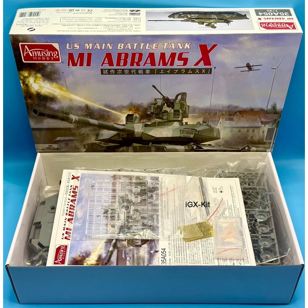 Amusing 35A054 1:35 Scale US Main Battle Tank M1 Abrams X Vehicle Plastic Assembly Model Building Kit