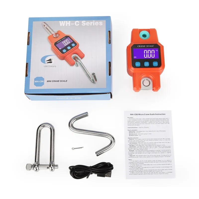Imagem -06 - Balança de Peso de Aço Digital com Bluetooth Balanças de Gancho Pendurado Heavy Duty Recarregável Micro Guindaste 300kg 50g