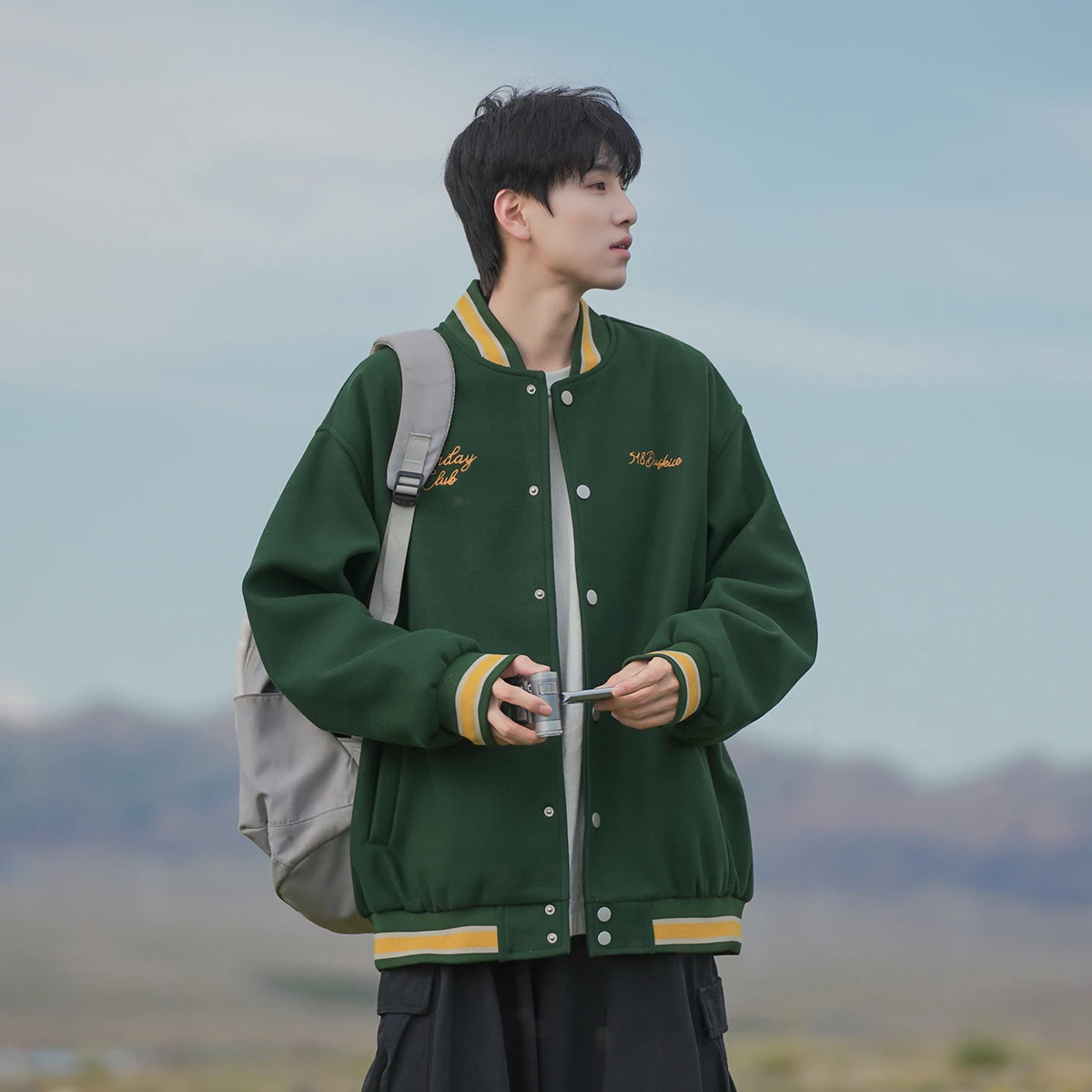 

Мужская куртка-бомбер American Sle Youth Pilot в стиле ретро, весенне-осенняя, для активного отдыха, ветрозащитная, с длинными рукавами, свободного кроя