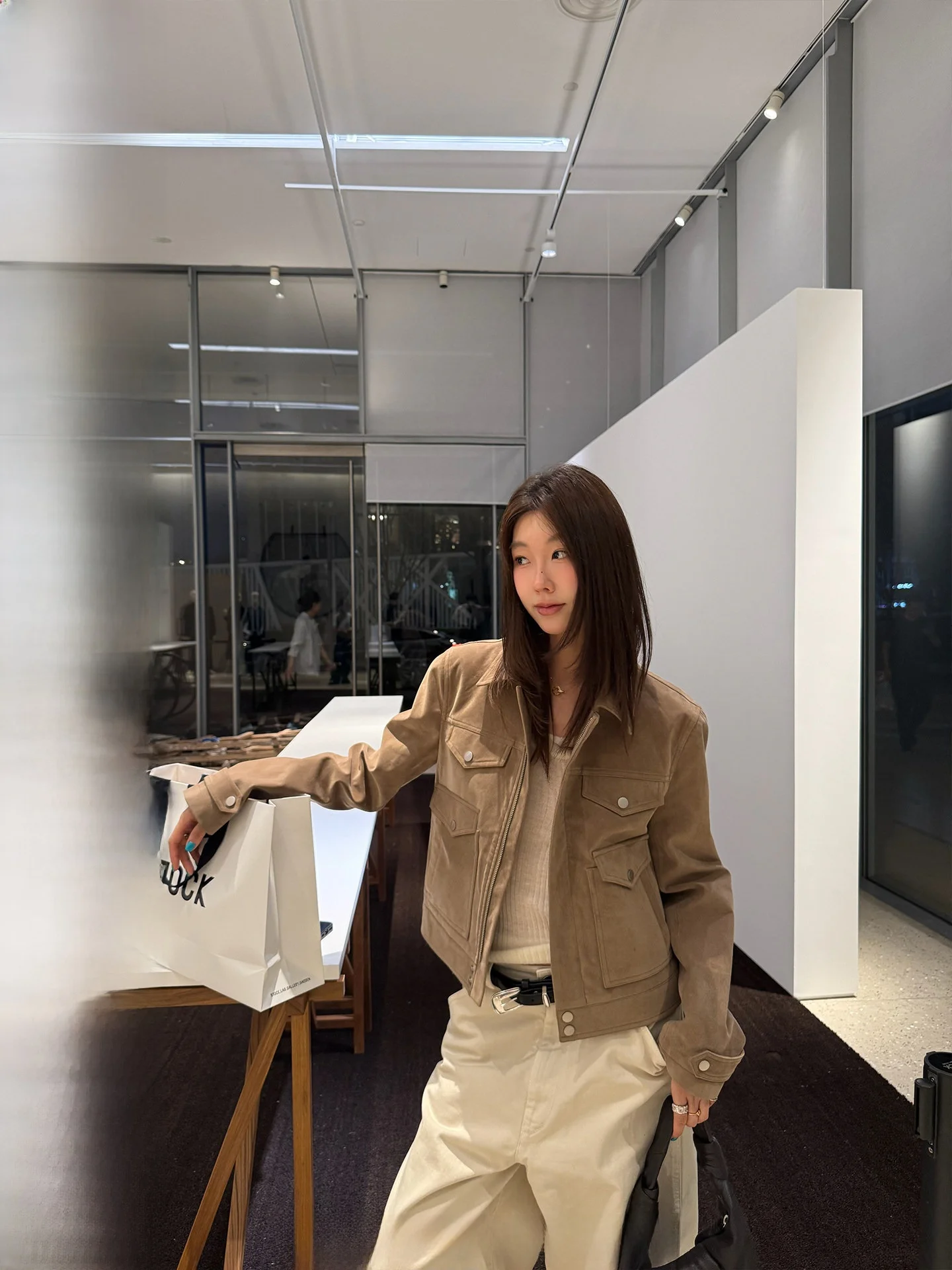 

Куртка Ranwear Manchester из искусственной замши с воротником, повседневная верхняя одежда из полиэстера на пуговицах, молодежная женская модная модель