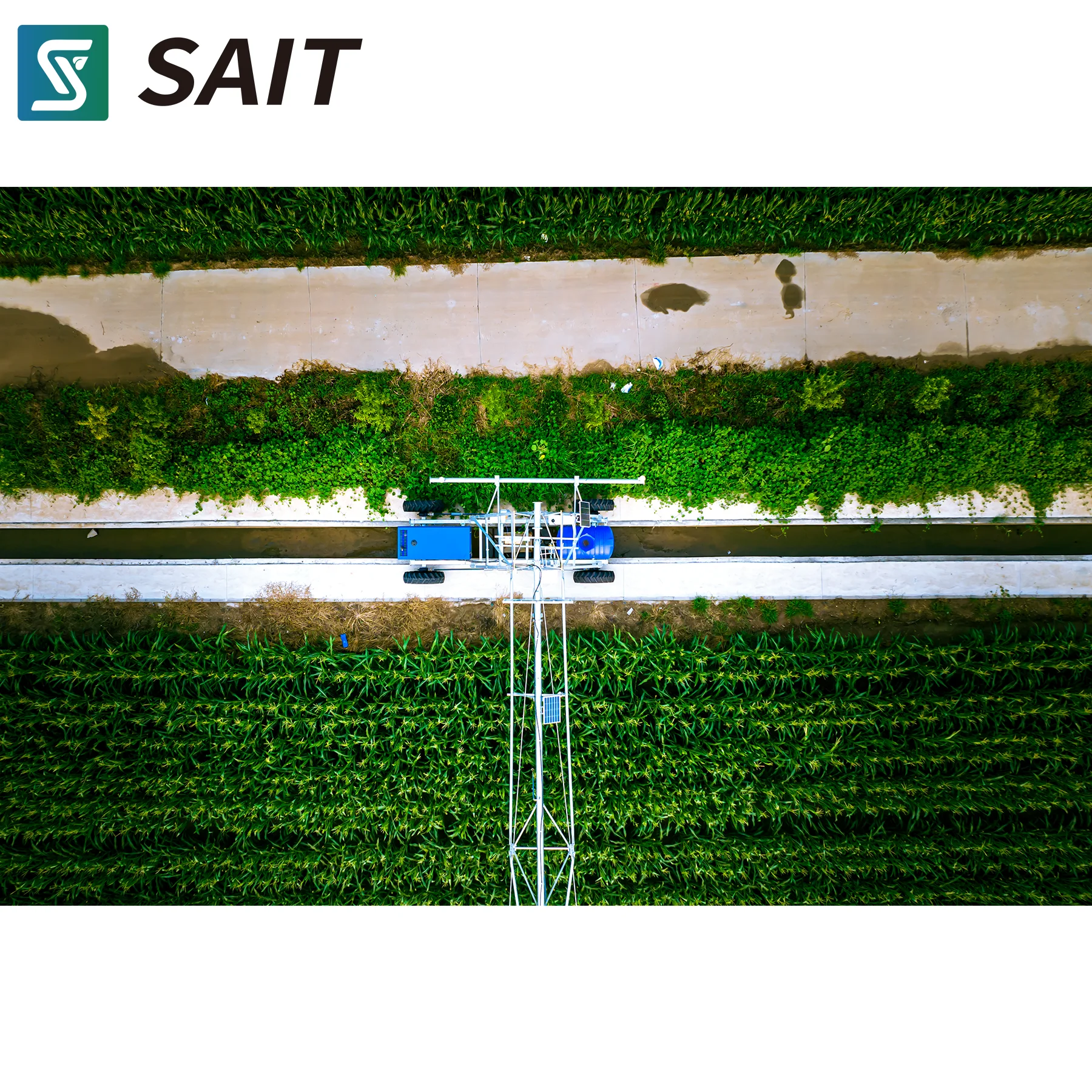 Intelligent Control High Efficiency Four Wheel Linear Metal Crop Irrigation System Farm Gearbox and Motor Core Components