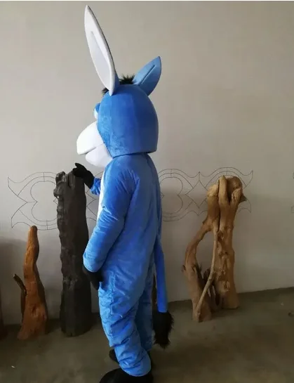 

New Adult Hot Sale LOVE Cartoon Blue donkey Mascot Costume Christmas Fancy Dress Halloween Mascot Costume Free Ship