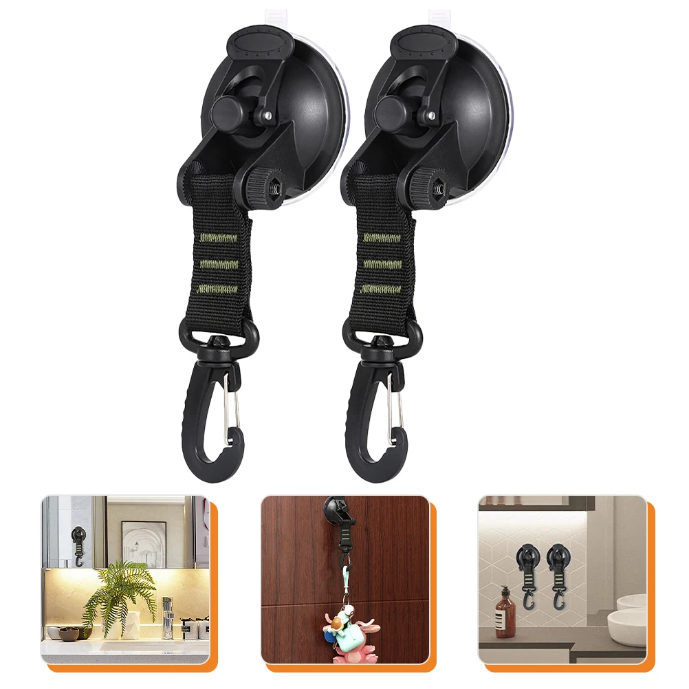 

2Pcs Multi purpose Hooks ABS Bathroom Kitchen Glass Shower Suction Cup Hangers Smooth Surface Towel Window