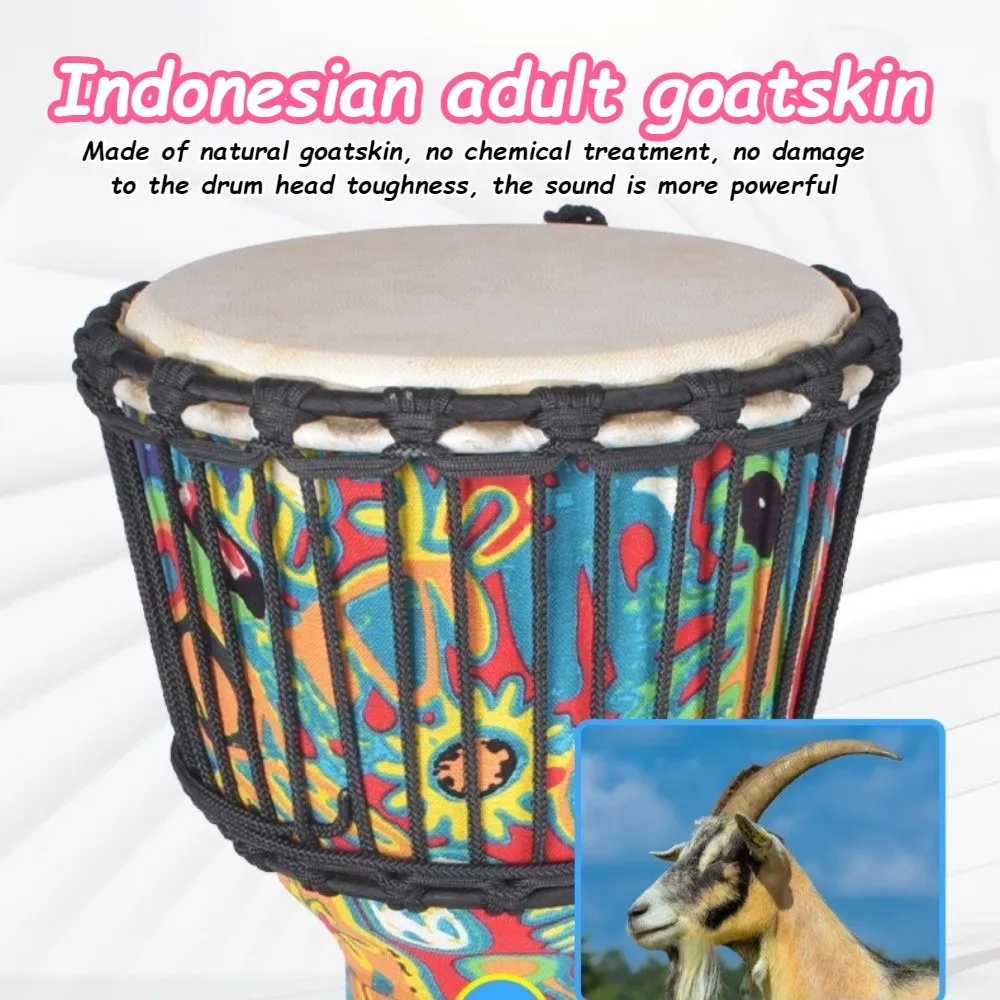 PVC Sheepskin African Drum 8 Inches Professional Dance Accompaniment Djembe Drum 10 Inches Percussion Musical Instruments