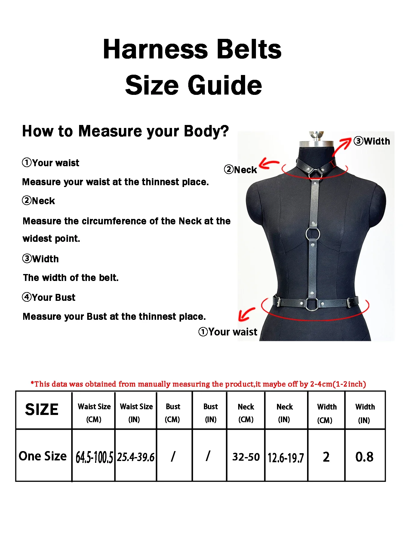 Gothic-style PU Includes A Ring Collar Chest Harness Adjustable Belt and Handcuffs Sexy Lingerie Costume view 5