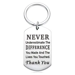 Retirement gift for female resignation gift mentor female boss colleague nurse appreciation stainless steel keychain