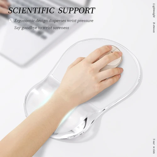 Imagen 2 del producto Alfombrilla de ratón de Gel para aliviar el dolor de muñeca, alfombrilla de ratón ergonómica, soporte para muñeca, cómoda alfombrilla para ratón, reposamuñecas, oficina, computadora portátil,