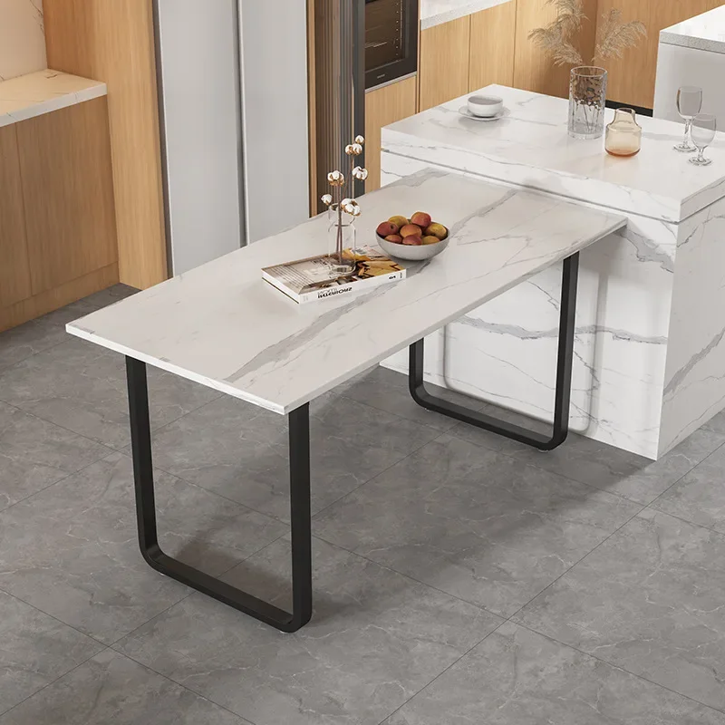 Wrought iron curved rock slab table frame leg bracket desk bar side foot dining table foot support base