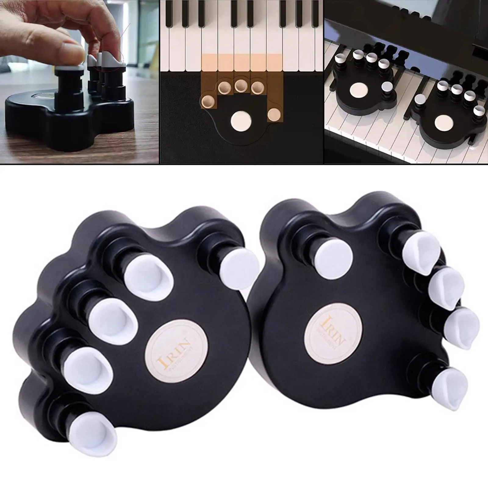 2Pcs Piano Finger Trainers Silicone Pads Pressing Posture Correction Tools Training Finger for Guitar Piano Finger Adults