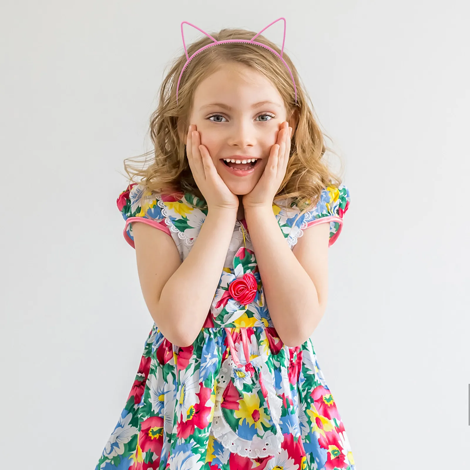 

10 шт. резинок для волос для девочек с кошачьими ушками, гибкие пластиковые банты, отлично подходят для вечеринок, макияжа и повседневного использования, аксессуары