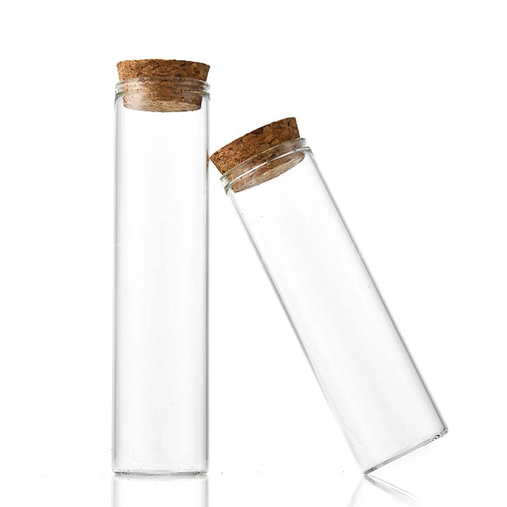 Cork Stopper Dragees Jars Bottles 12ml/15ml/20ml/30ml/40ml/50ml/55ml/60ml/80ml/100ml Small Glass Test Tube with Cork 20 pieces