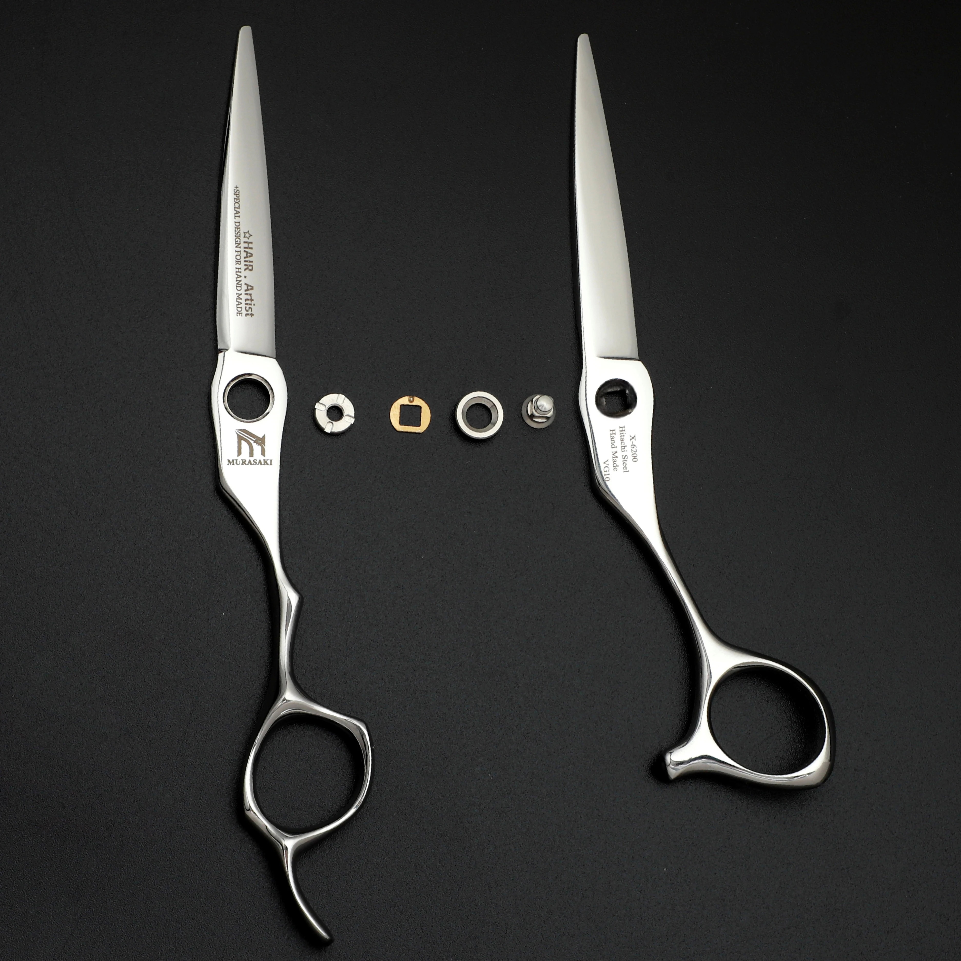 MURASAKI VG10 Stahl Friseurscheren, 6,0 Zoll Effilierscheren, Ergonomisches Design Haarschneidewerkzeuge, Sehr Scharf und Langlebig – Detail 22