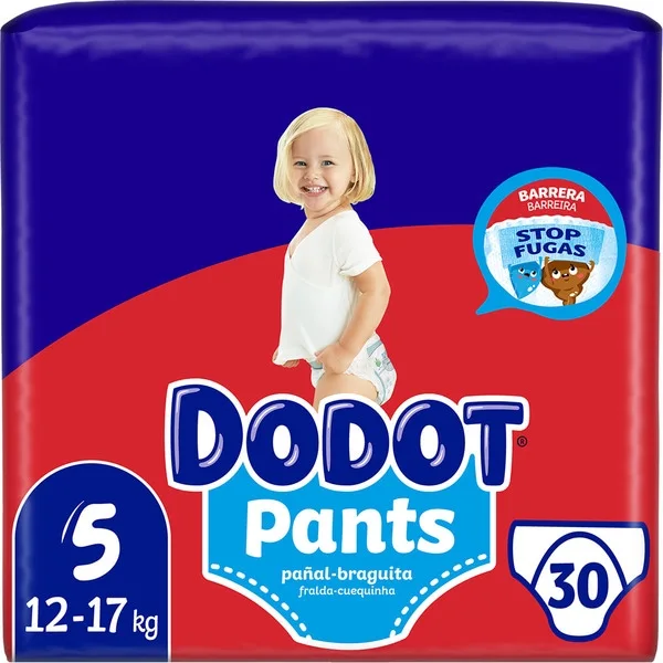 PAÑALES-BRAGUITA Dodot Pants TALLA 5 12-17 kg  (30 UNIDADES)