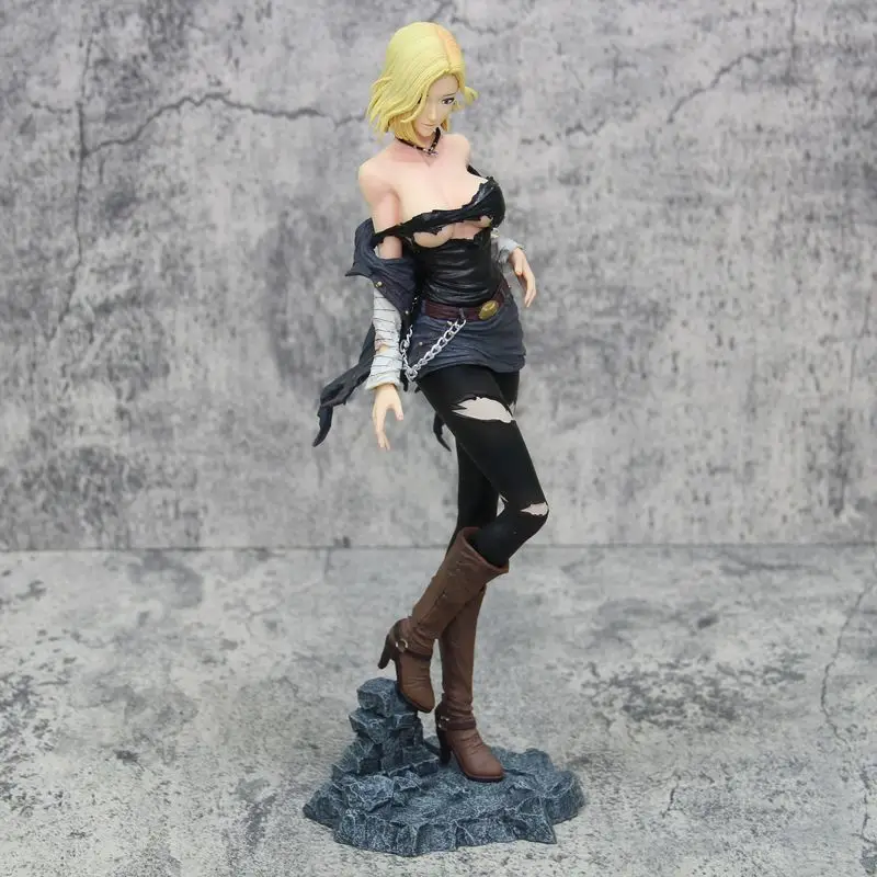 

30cm Dragon Ball Z Android 18 Anime Figures Hb Sexy Double Head Swap Doll Action Pvc Statue Model Ornaments Collection Gifts Toy