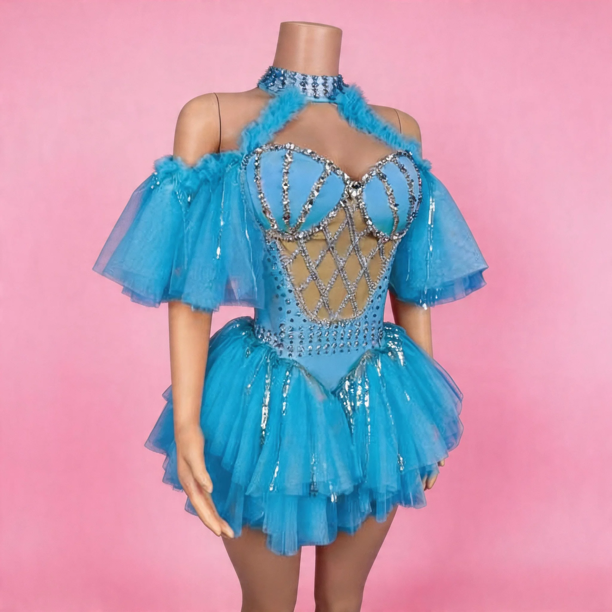 

Sparkly Lolita Cute Bodysuits Dance Costume ForWomen Club Party Night Pageant Cheerleading LasVegas Show Drag Queen Outfit