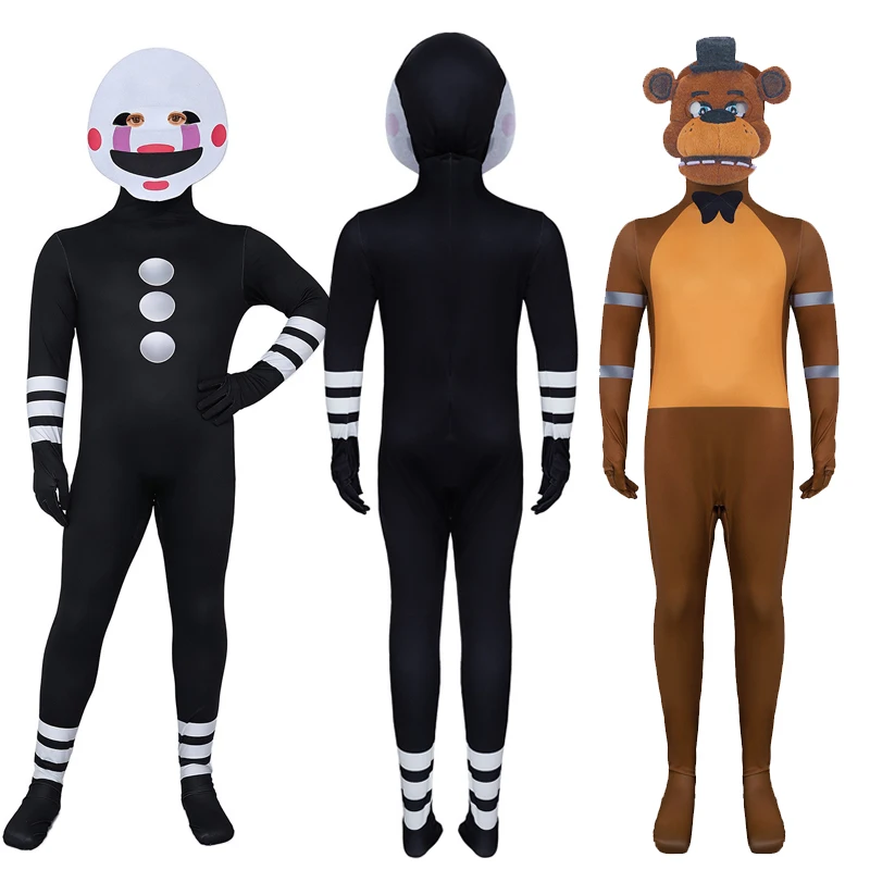 Disfraz de Marioneta de FNAF para Adultos y Niños Unisex, Disfraz de Freddybear de Five Nights at Freddy's, Traje de Cosplay de Freddybear, Disfraz de Halloween