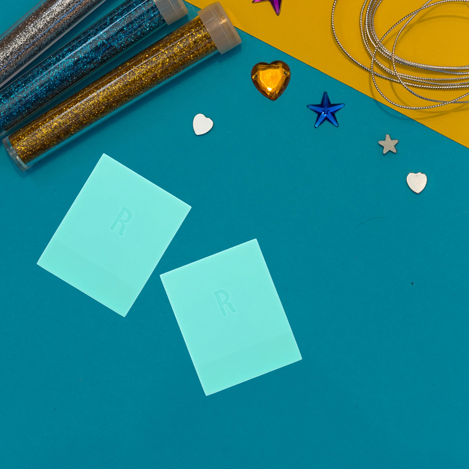 2 Pcs Screen Printing Squeegee Rubber Ink Scraper Durable Wear resistant Spatula Compact Practical Storage Textile Graphic Hand