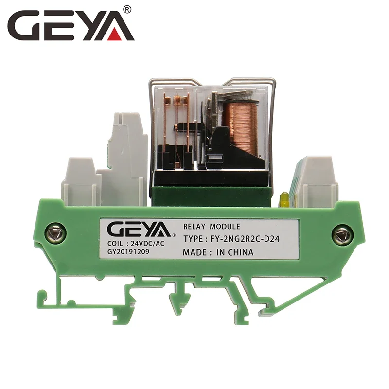 GEYA 2NG2R 2 Channel Relay Module 2NO 2NC DPDT PLC RELAY Interface 12V 24V AC/DC